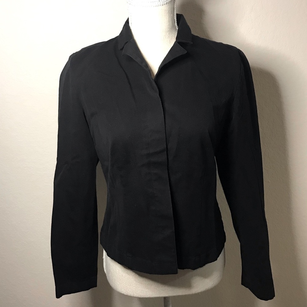 Ann Taylor loft stretch black work blazer jacket 4